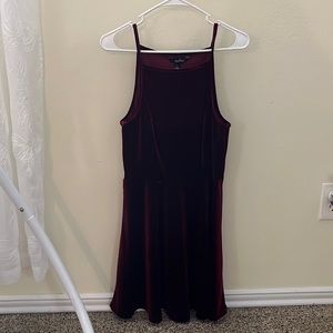 Polyester maroon dress